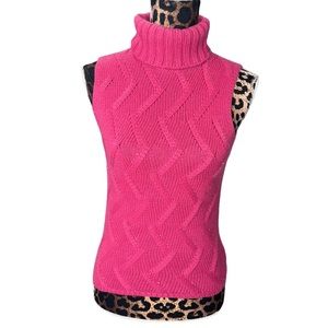 Mariele Waithe 100% Cashmere Sweater Sleveless Womens Sz XS Turtle Neck